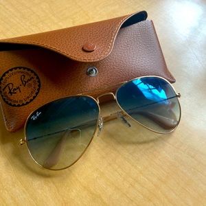 Authentic Ray Ban aviator sunglasses